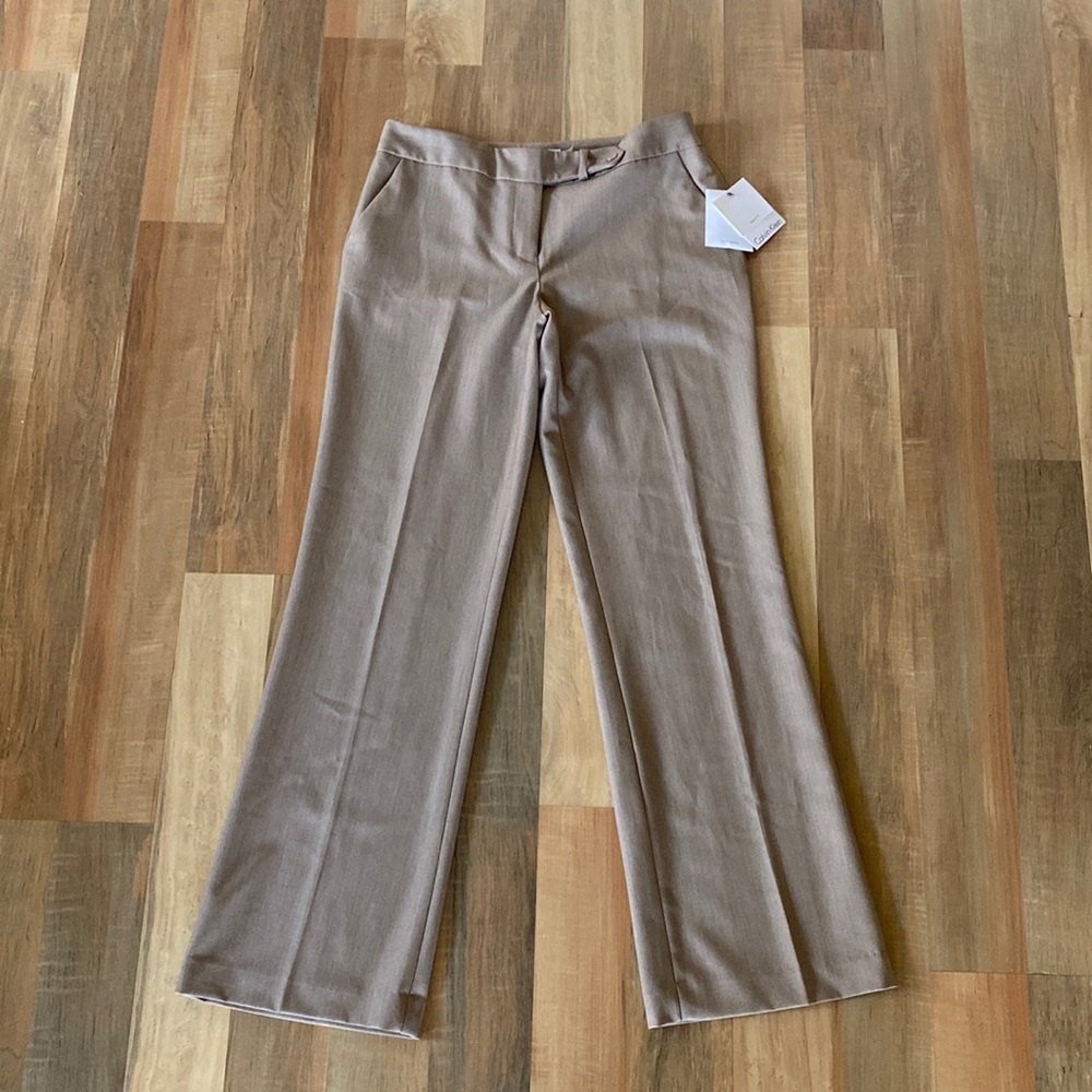 NWT Calvin Klein classic fit hickory dress work professional pant new with tags